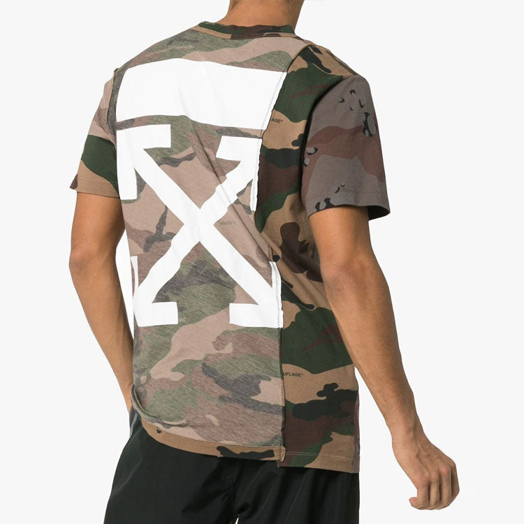 Off-White Camouflage Reconstructured Camo Short Sleeve OMAA056F181850429901