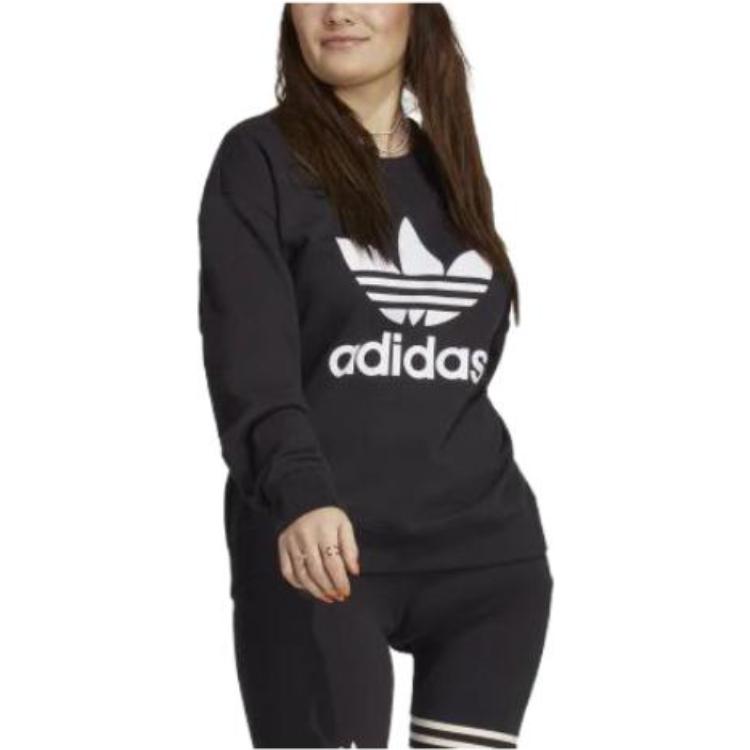 (WMNS) adidas Trefoil Crew Sweatshirt 'Black' IB7431