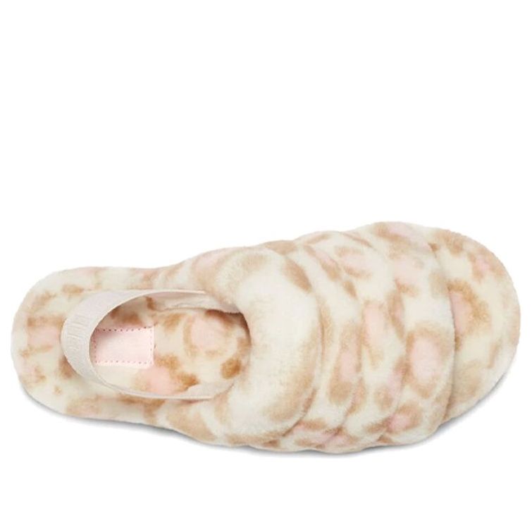 (WMNS) UGG Fluff Yeah Slide 'Panther Print' 1120903-WHT