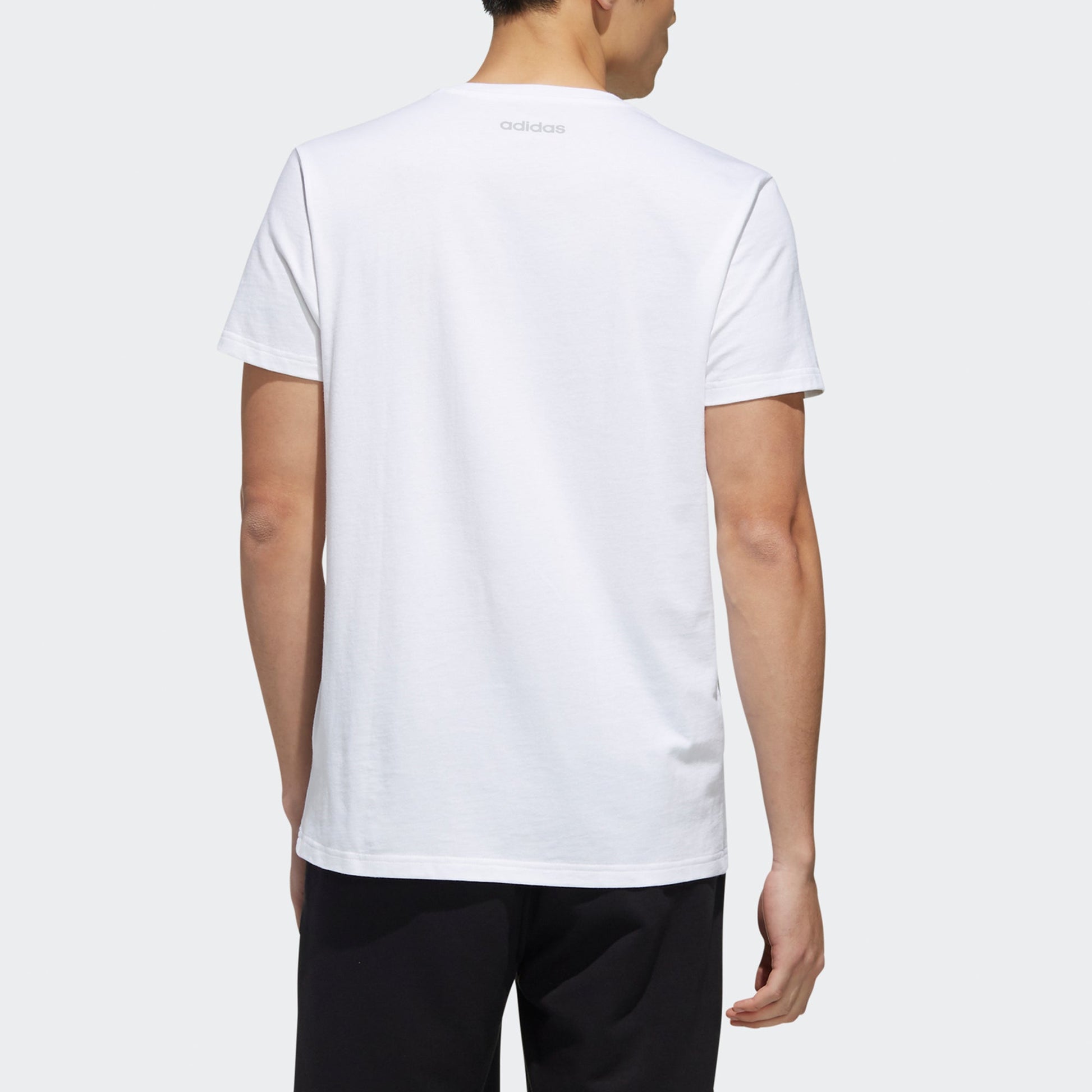 adidas neo M Fav Photo T 2 Contrasting Colors Pattern Casual Sports Short Sleeve White DW8209