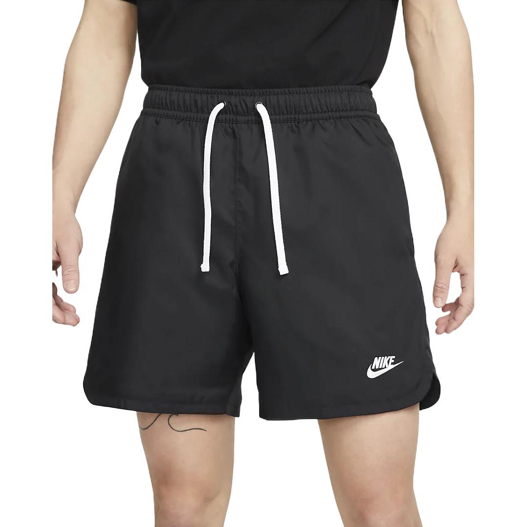 Men's Nike Sportswear Solid Color Minimalistic Lacing Sports Shorts Black DM6830-010