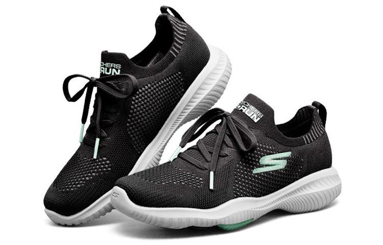 (WMNS) Skechers Go Walk Revolution Ultra Sports Shoes Black/White/Green 667064-BKMN