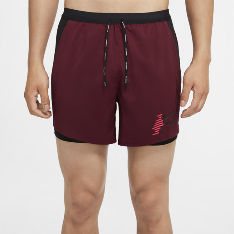 Men's Nike FLEX STRIDE FUTURE FAST 2-IN-1 Running Red Shorts CU5475-638
