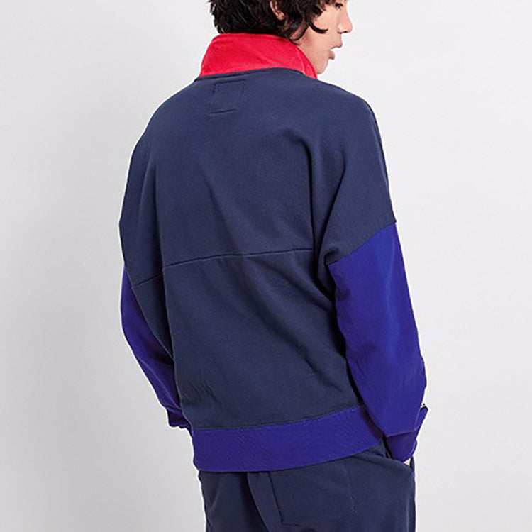 Vans Half Zipper Sports Pullover Couple Style Red Blue VN0A4BQO4NH