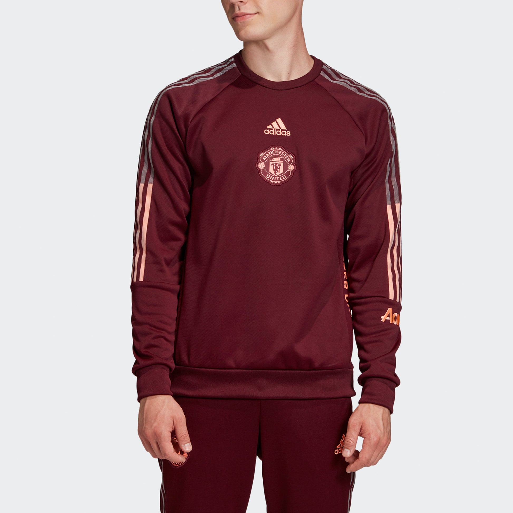 adidas MUFC Travel SWT Manchester United Soccer/Football Sports Pullover Purple FR3863
