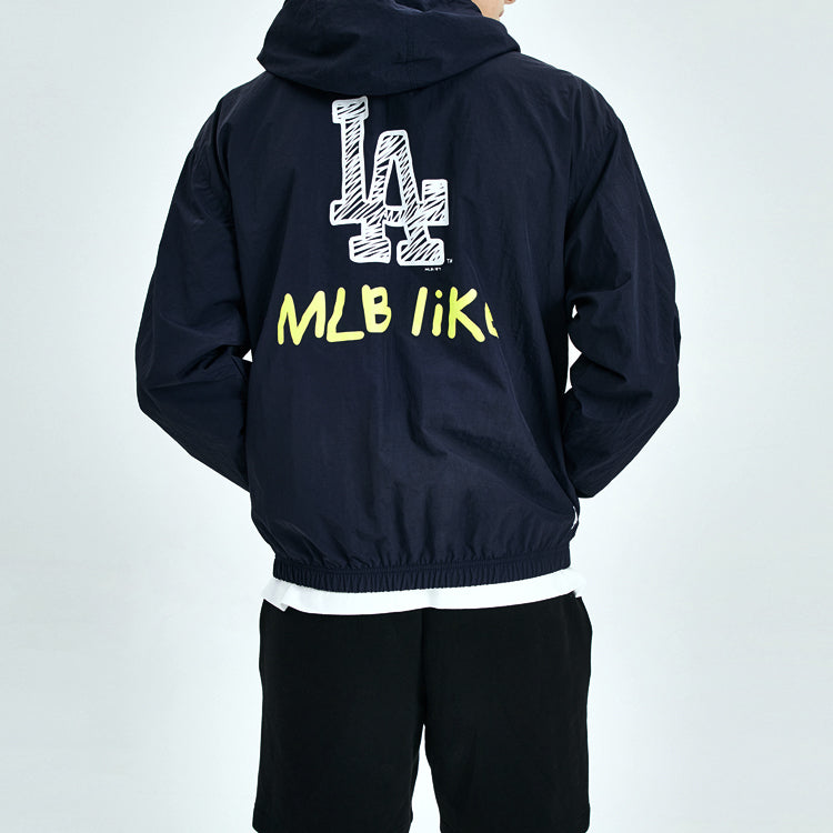 MLB Unisex LIKE Series Windblocker Jacket Blue 31JP09031-07N