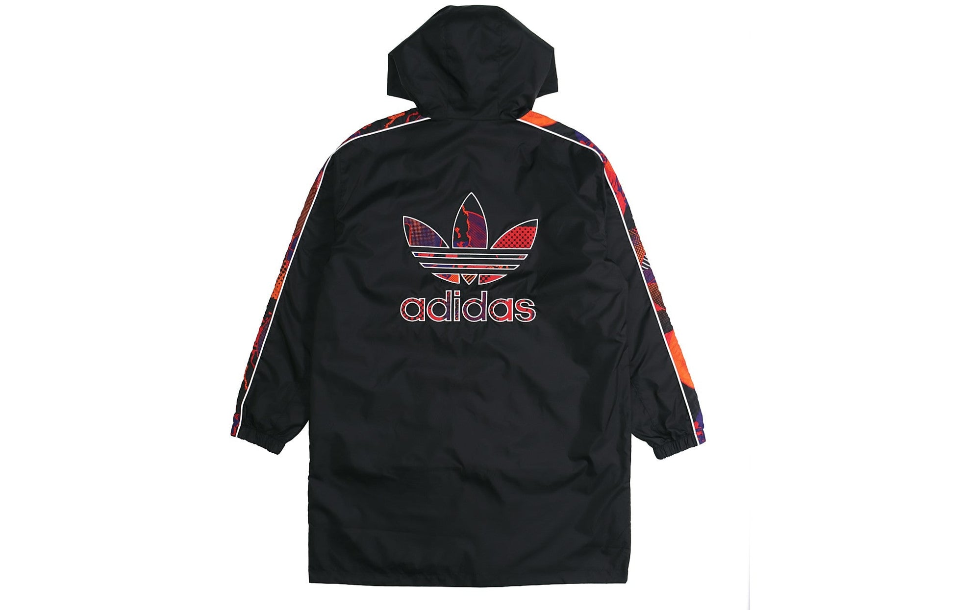 adidas originals Cny Parka Casual hooded Sports reversible mid-length trench coat Jacket Black GN5451