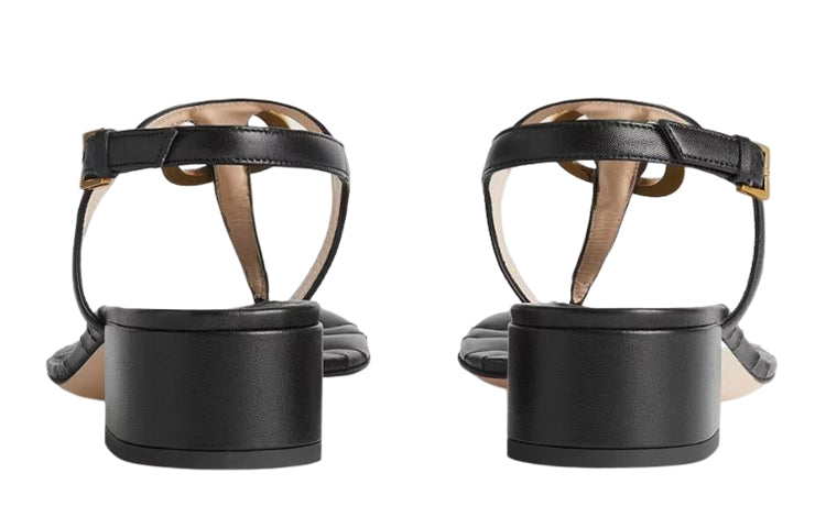 (WMNS) Gucci Marmont Double G sandal 'Black' 674840-BKO00-1000