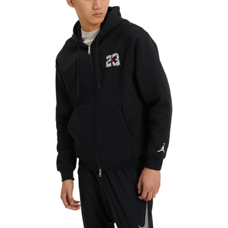 Air Jordan Solid Color Alphabet Jacket Men's Black DR6424-010