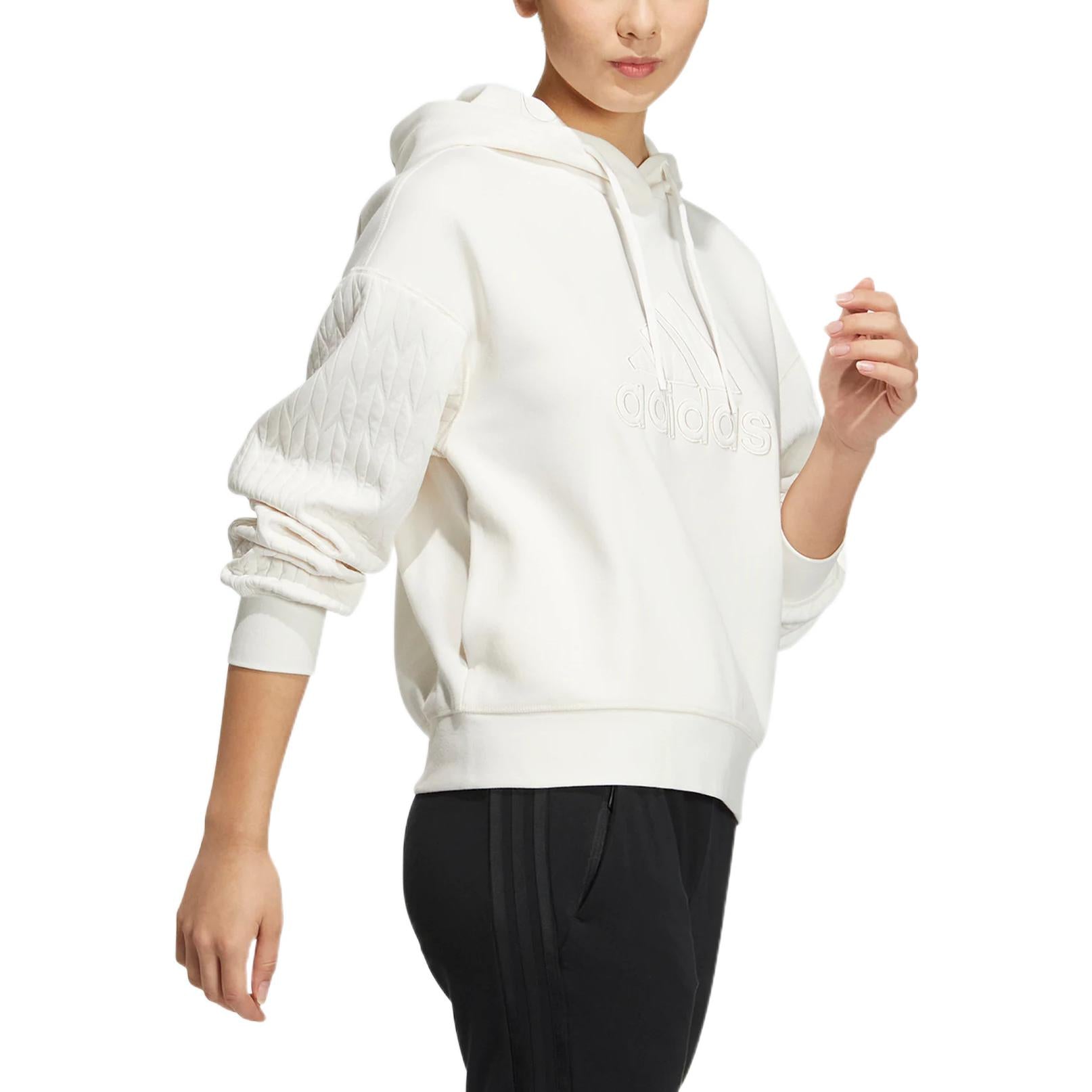 (WMNS) adidas Met Hoodie Asia Sizing 'White' HM7104