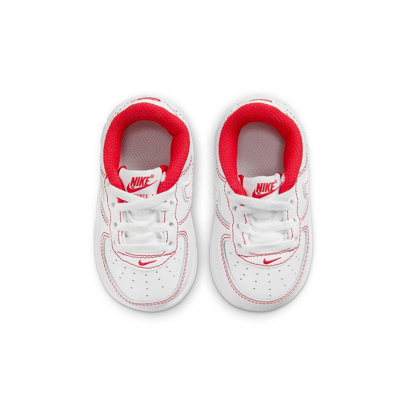 (TD) Nike Force 1 'Contrast Stitch - White University Red' DC9671-100