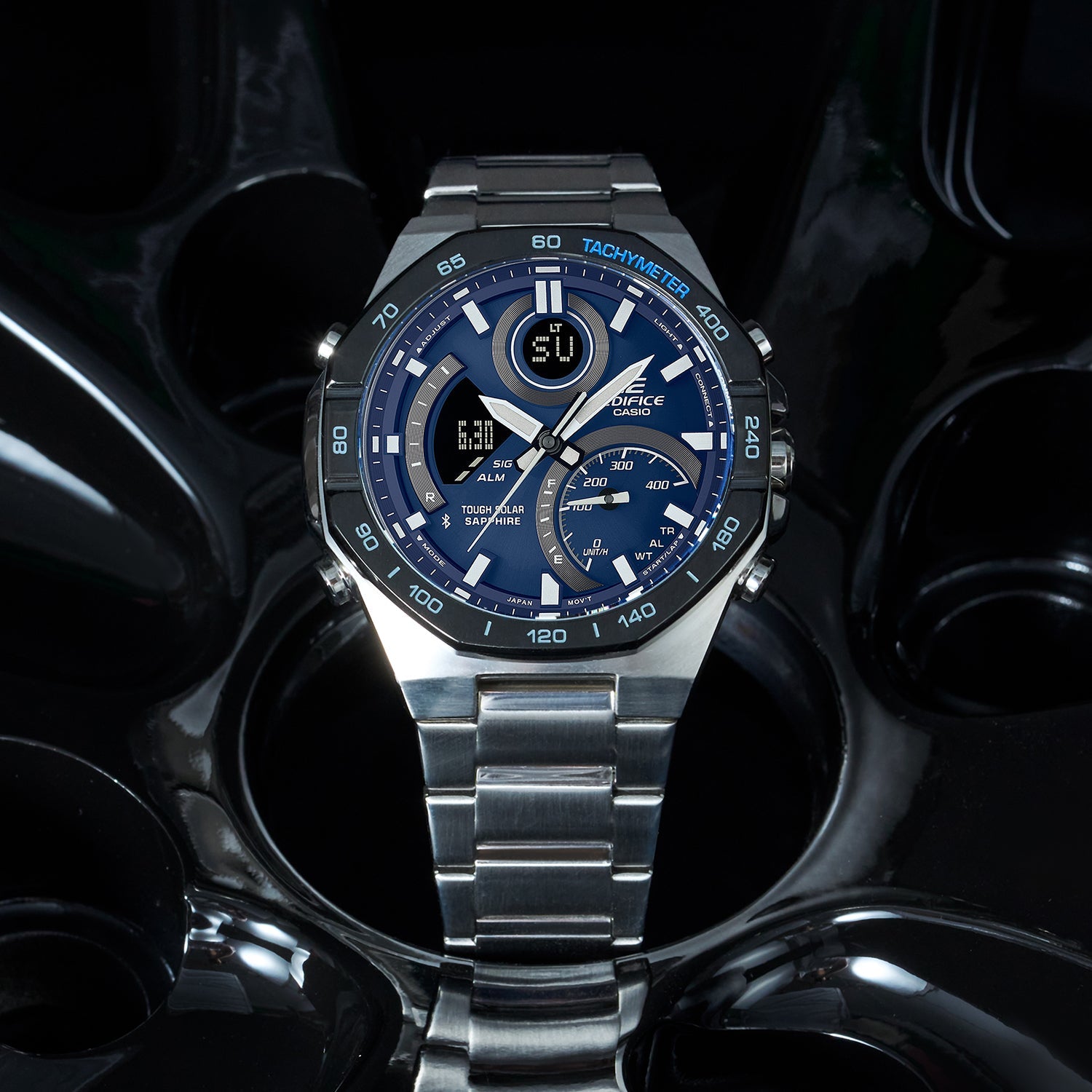 CASIO Digital-Analog 'Silver Navy' ECB-950YDB-2A