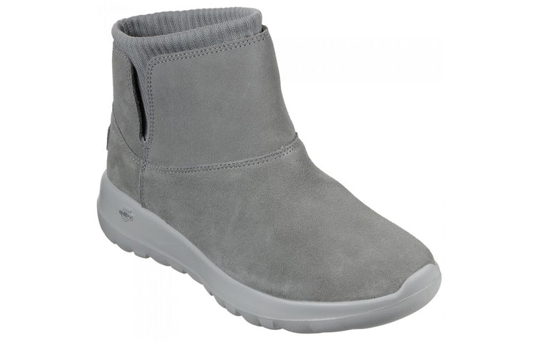 (WMNS) Skechers One The Go Socks Stitching Short Boots 'Dark Grey' 16605-GRY
