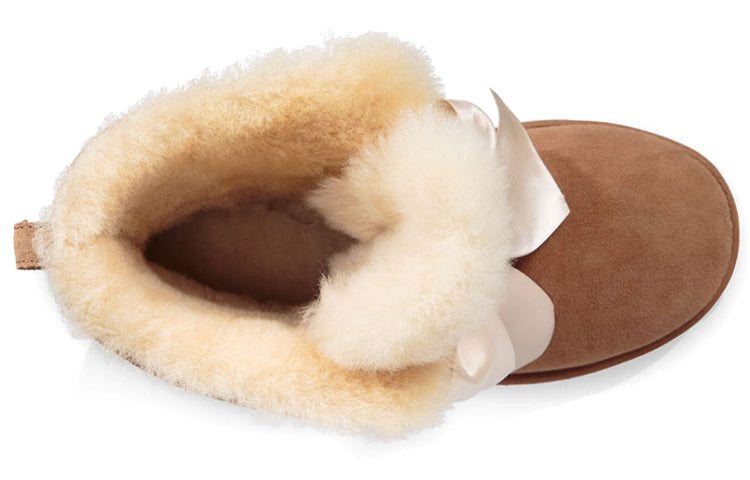 (WMNS) UGG Gita Bow Mini Fleece Lined Brown 1098360-CHE