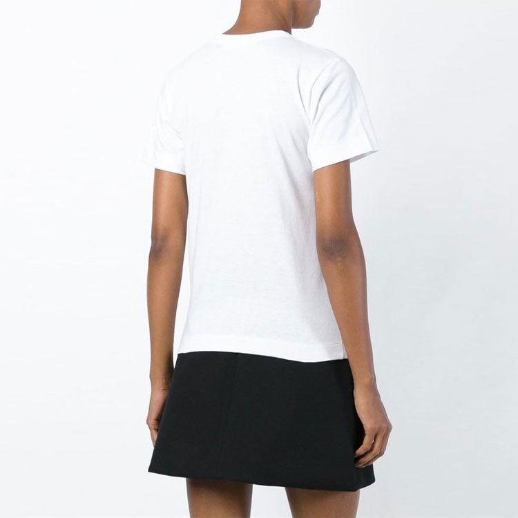 (WMNS) COMME des GARCONS PLAY Gold Heart Logo Tee 'White' AZ-T215-051-4