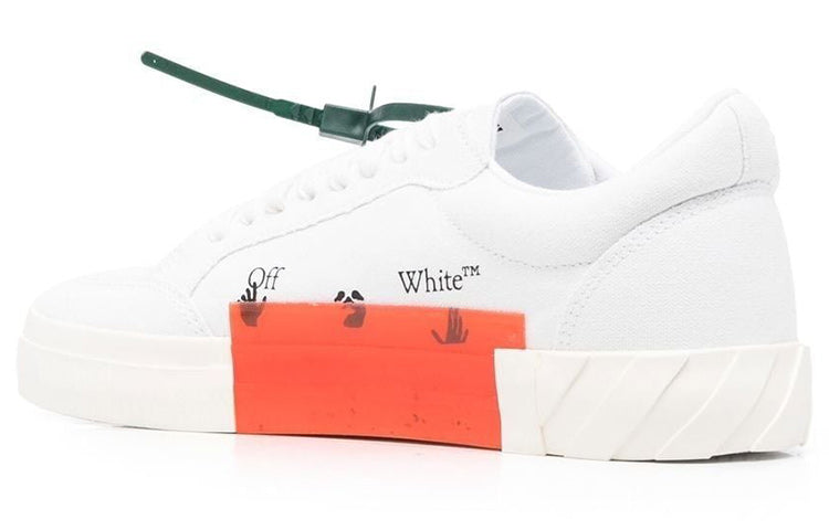 Off-White Vulcanized Low Canvas 'White Black Orange' OMIA085C99FAB0020110
