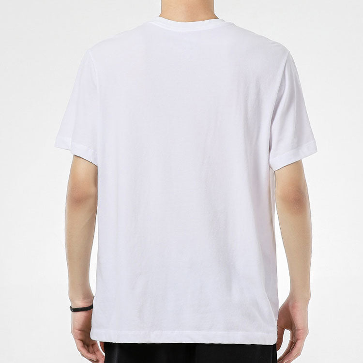 Men's Air Jordan Chicago Bulls Basketball Sports Printing Round Neck Short Sleeve White T-Shirt DA6611-100