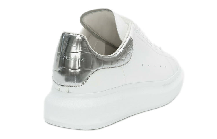 Alexander McQueen Oversized Sneaker 'White Silver Crocodile' 625162WHYBQ9071