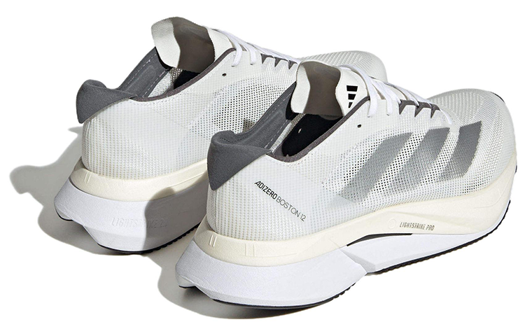 (WMNS) adidas Adizero Boston 12 'Cloud White Silver Metallic Grey Five' ID6899