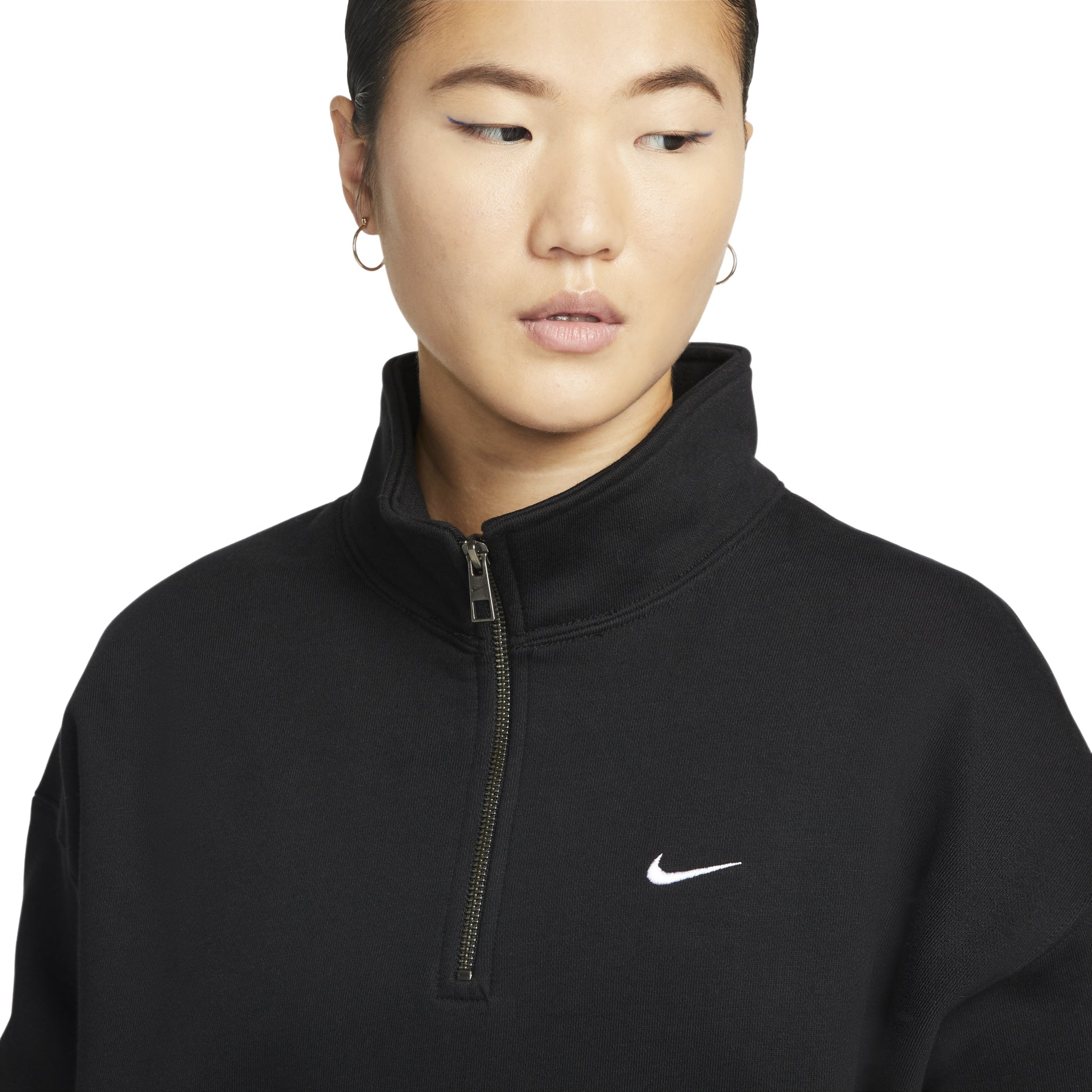 Nike Solo Swoosh 1/4 Zip Top Asia Sizing 'Black' DQ5210-010