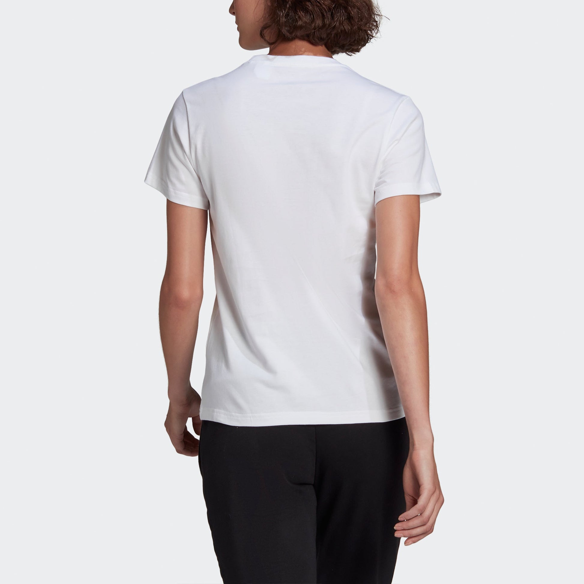 (WMNS) adidas Essentials Logo T-Shirt 'White Black' GL0649