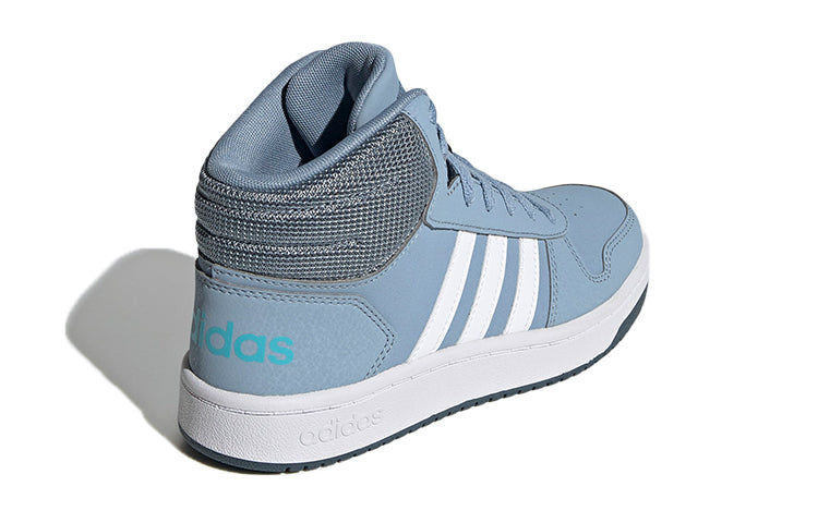 (GS) adidas Hoops 2.0 Mid K 'Blue White' FW3158