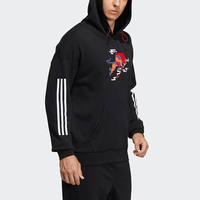 adidas Cny Gfx Hs Logo Printing Sports Pullover Black GP1839