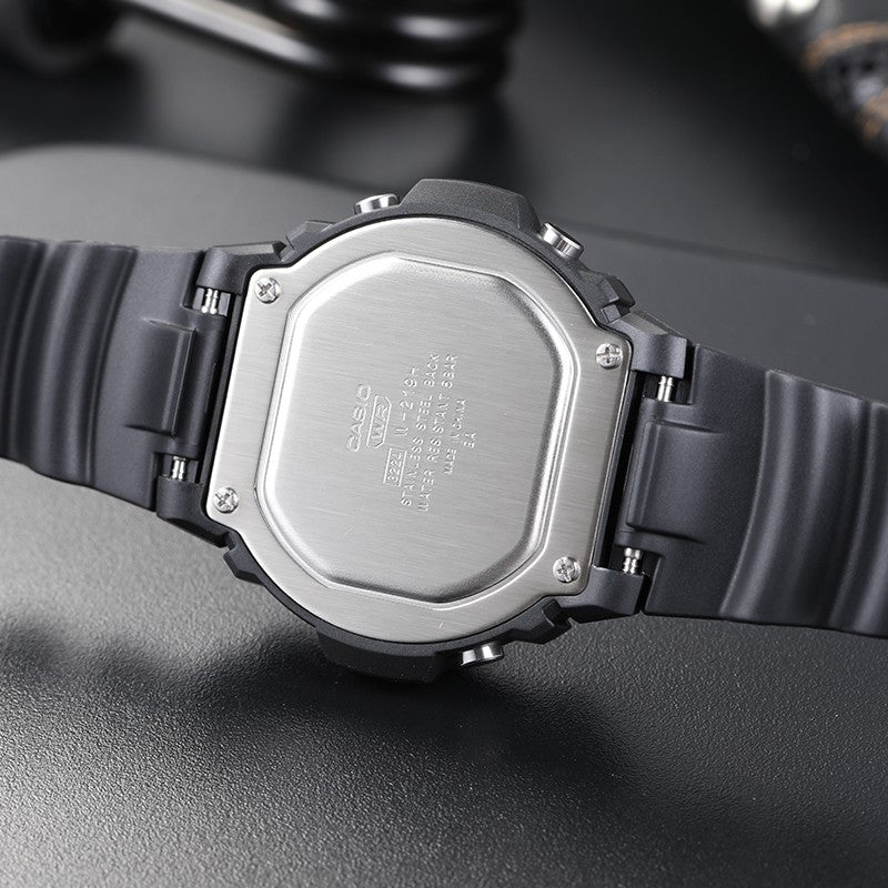 CASIO Waterproof Quartz Sports Mens Black Digital W-219H-1A