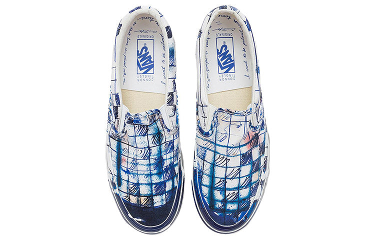 Vans Connor Tingley x OG Classic Slip-On LX 'Checkerboard - White Blue' VN0A45JK61P