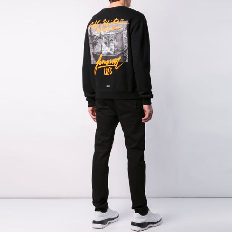 Off-White SS19 99 Impressionism Round Neck Sweater OMBA025R19B970091088