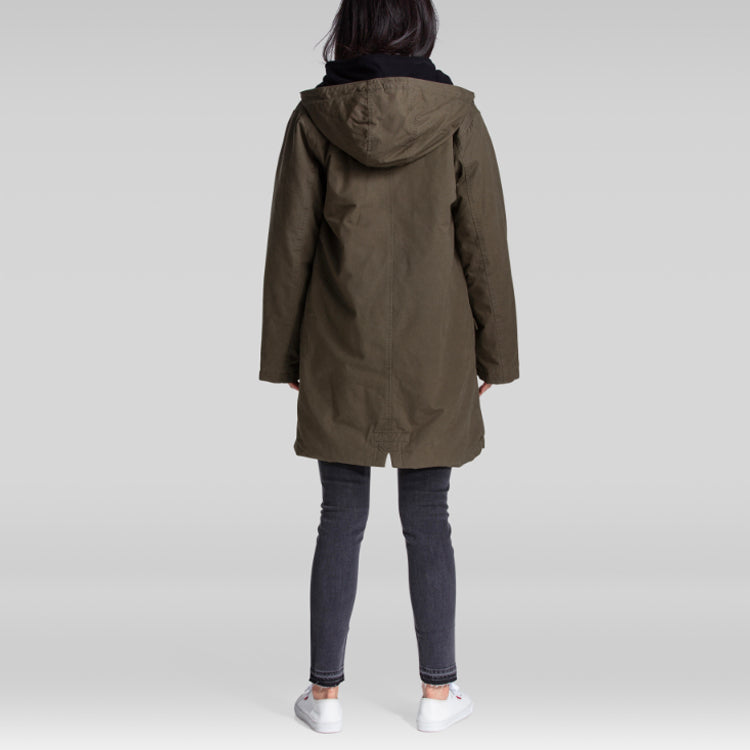 Levis Embroidered Thicken Hooded Jacket Military Green 75710-0000