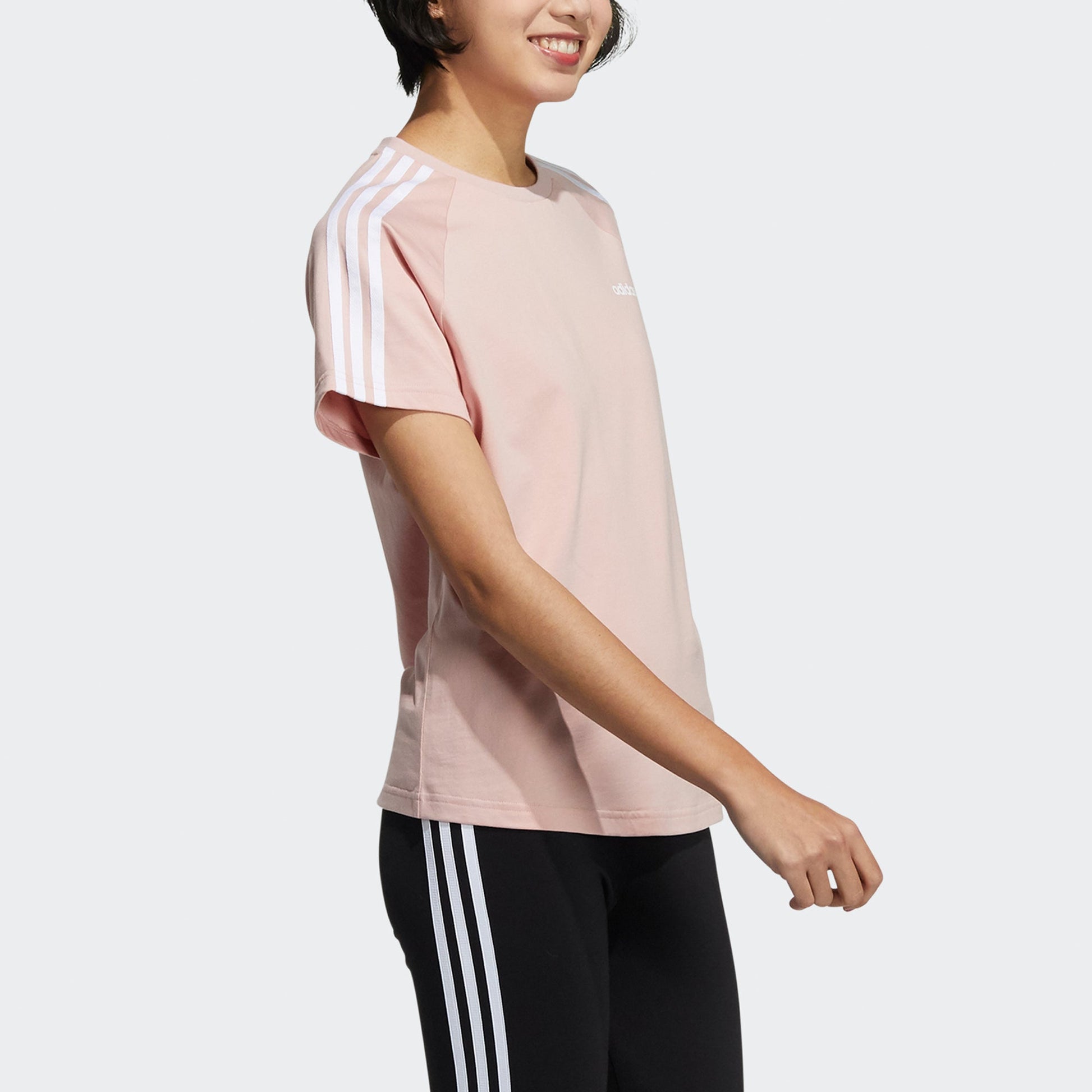 (WMNS) adidas neo Esntl3s Tee Casual Sports Breathable Short Sleeve Pink Red H65455