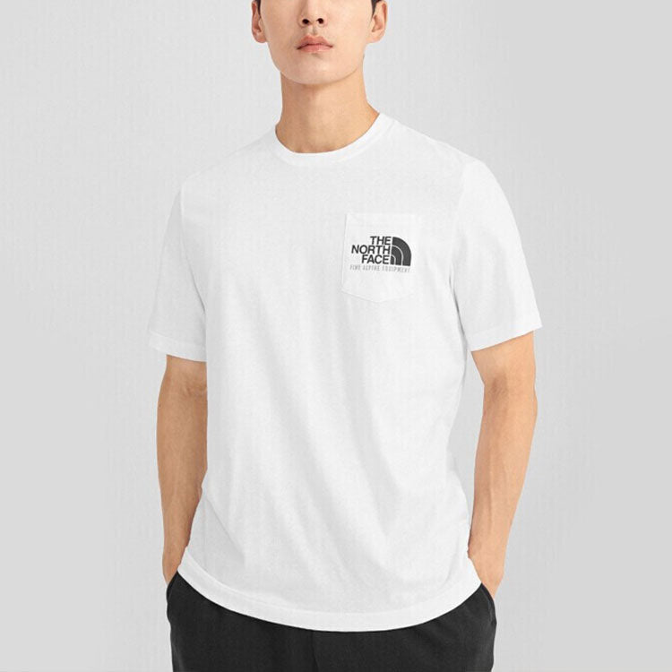 THE NORTH FACE Logo Woodcut Dome T-Shirt 'White' NF0A4U9L-FN4