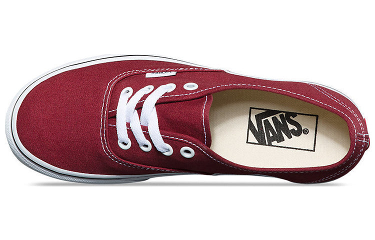 Vans Authentic Canvas Wear-resistant Low Tops Casual Skateboarding Shoes Unisex Red VN0A38EMQ9S