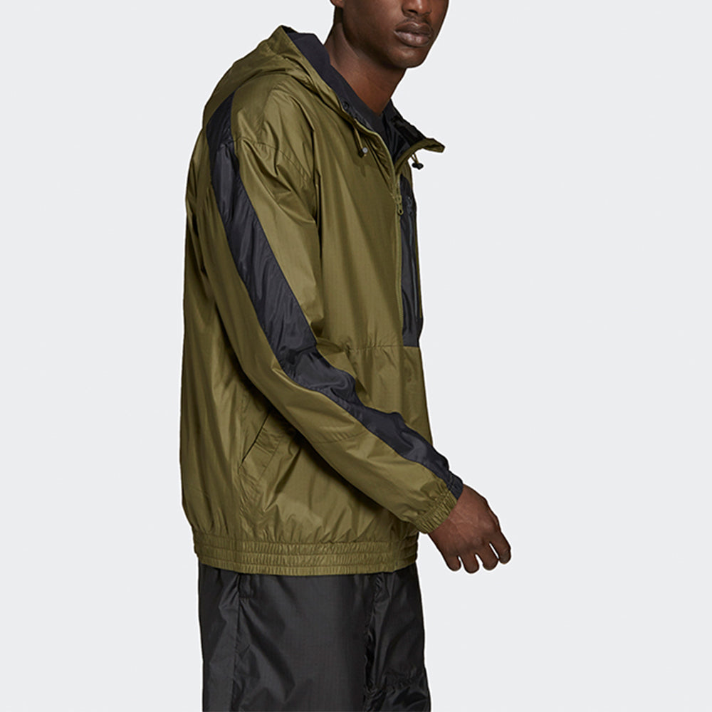 Men's adidas Training Sports Running Woven Hooded Jacket Olive GT3744