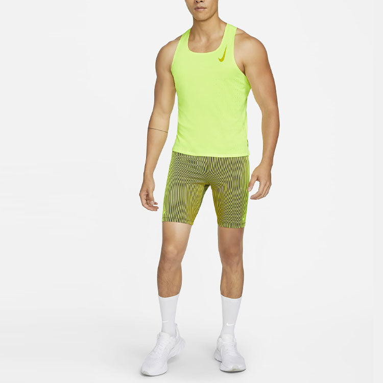 Men's Nike AeroSwift Pullover Running Sleeveless Fluorescence Yellow Vest CJ7836-702