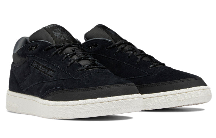 Reebok Club C Mid II Fashion Casual Skate Shoes Unisex Black H69126