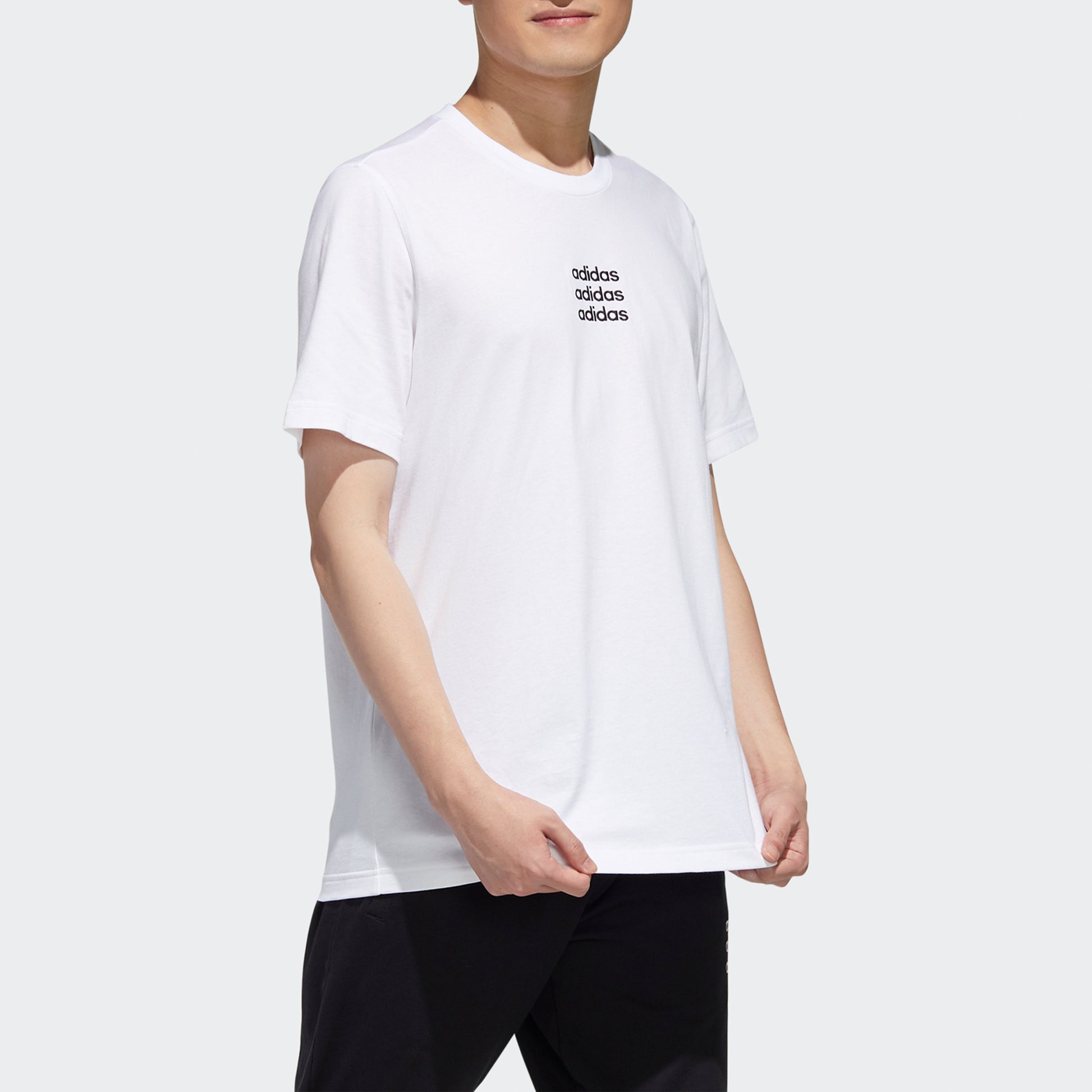adidas neo M CTee Casual Round Neck Short Sleeve White GJ8908