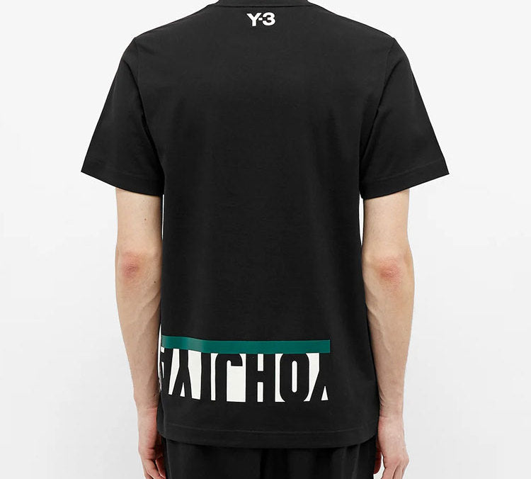 Y-3 Unisex Multi Block Graphic Printing Tee Black FN5727
