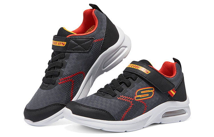 (GS) Skechers Microspec - Zovox Athletic Sneaker 'Black Grey Red' 403799L-CCBK