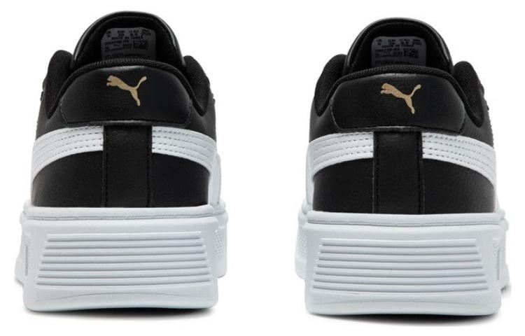 (WMNS) PUMA Smash Platform v3 Sneakers 'Black White' 390758-02