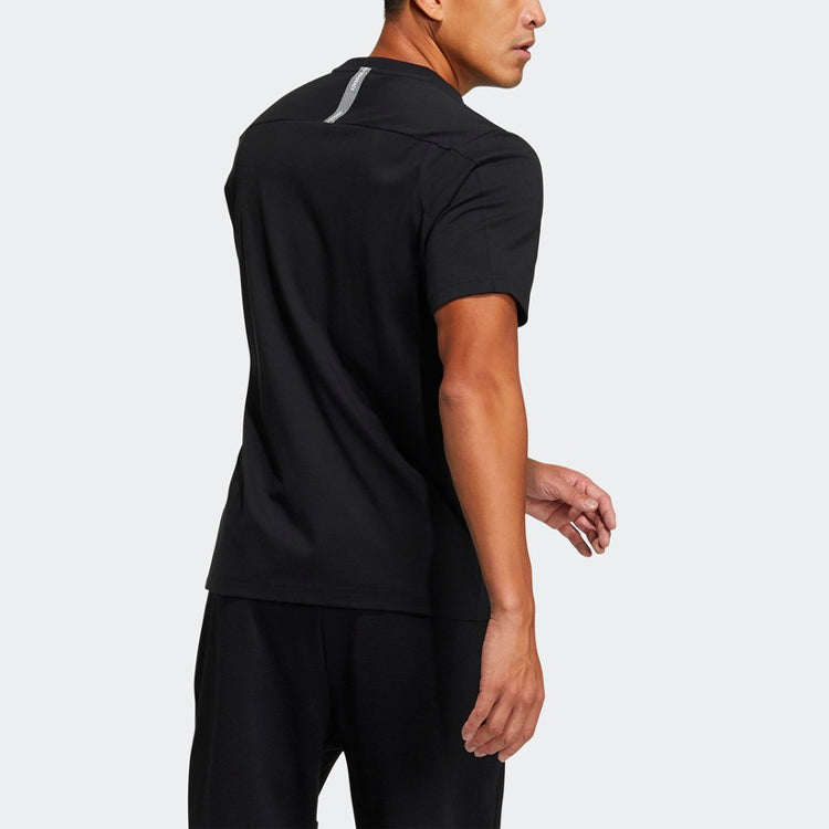 adidas The Tee Ref Bar Logo Printing Round Neck Short Sleeve Black GP0986