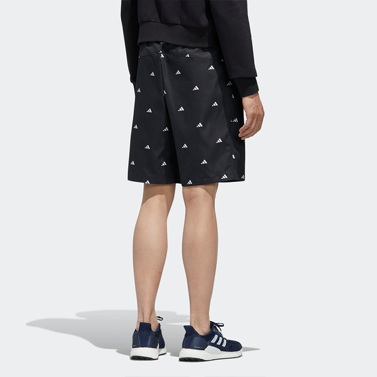 adidas M Short Gen Aop Logo Printing Sports Shorts Black GJ5107