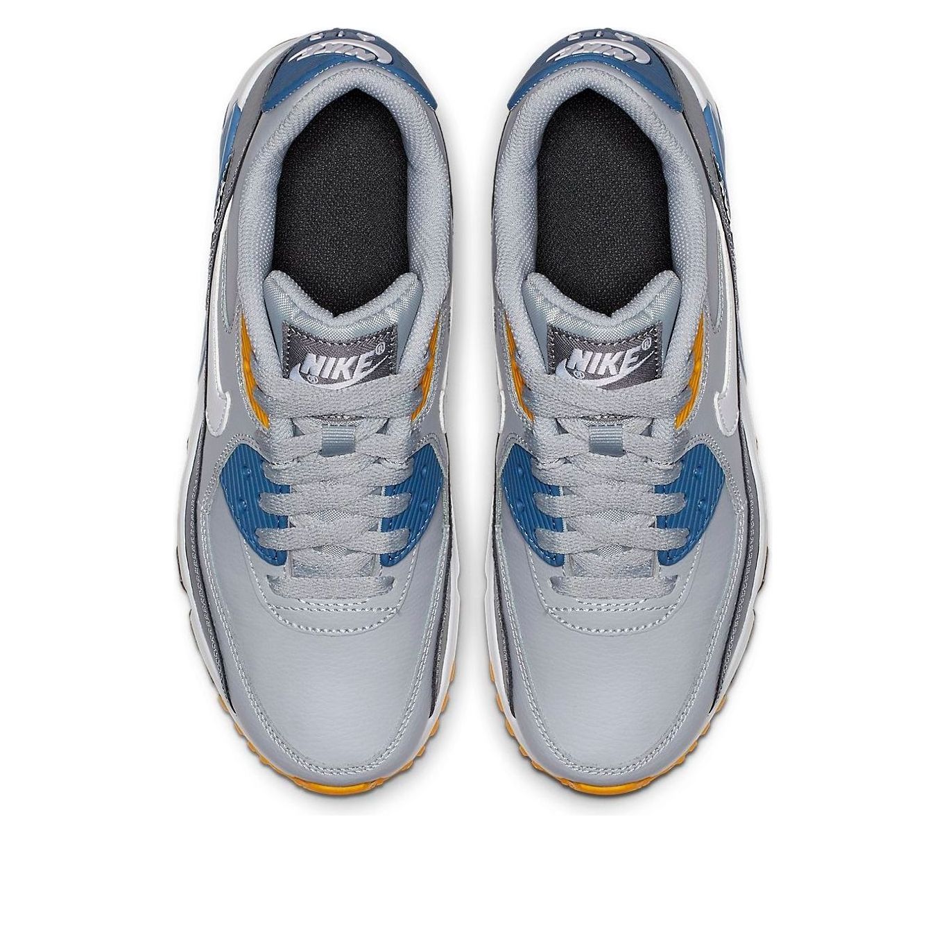 (GS) Nike Air Max 90 LTR Leather Low-Top Grey/Blue 833412-026