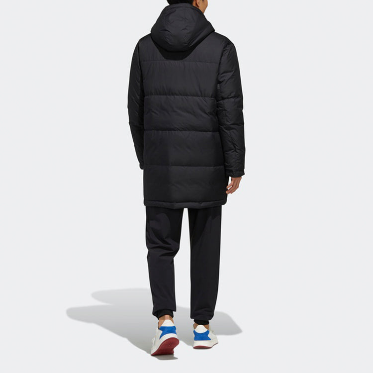 adidas neo Casual hooded Stay Warm Down Jacket Black FK9948