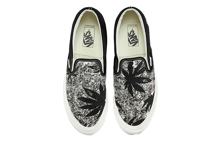 Vans OG Classic Slip-On LX 'Palm Acid Wash Summer Leaf - Black' VN0A45JK4KA