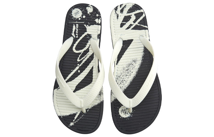 Li-Ning Stylish Flip-Flops White Black AGAP024-2