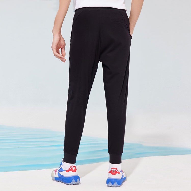 FILA Ventilate Knit Ankle Banded Causual Pant Male Black F11M128601F-BK