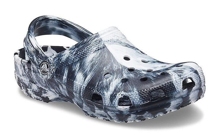 Crocs Beach Marble Unisex Black White Sandals 'Black White' 206867-103