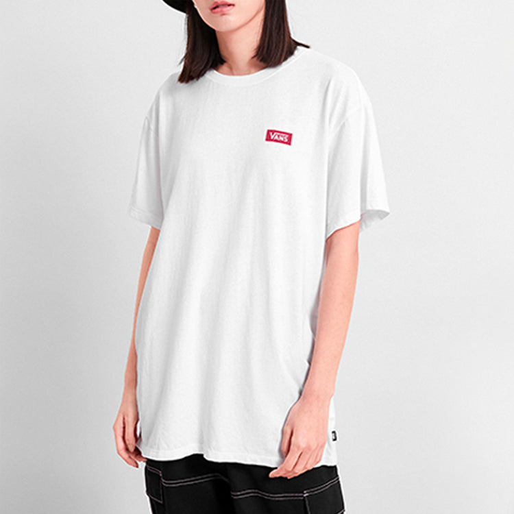 Vans Alphabet Printing Casual Short Sleeve Couple Style White VN0A4BRPWHT
